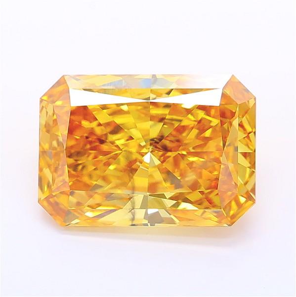 4.26 Ct. Fancy Vivid Orangy Yellow Radiant Lab Grown Diamond