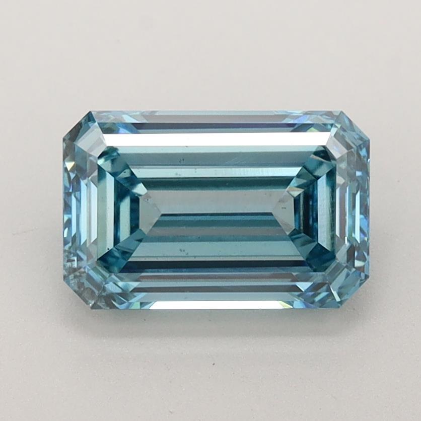 1.72 Ct. Fancy Vivid Blue Emerald Lab Grown Diamond