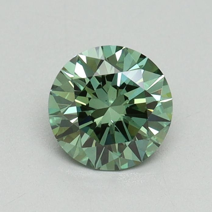 0.60 Ct. Fancy Vivid Green Round Lab Grown Diamond