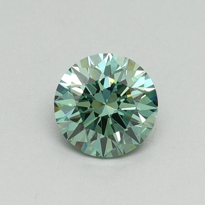 0.58 Ct. Fancy Vivid Green Round Lab Grown Diamond