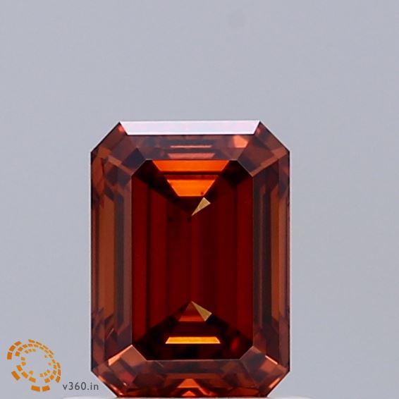 1.01 Ct. Fancy Vivid Orange Emerald Lab Grown Diamond