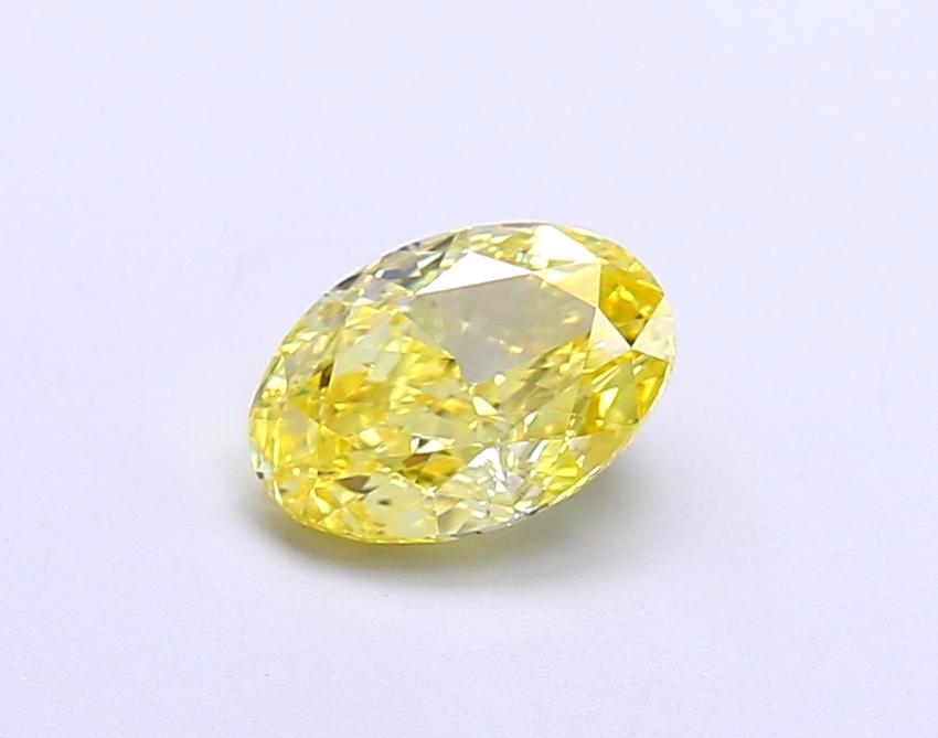 1.01 Ct. Fancy Vivid Yellow Oval Lab Grown Diamond