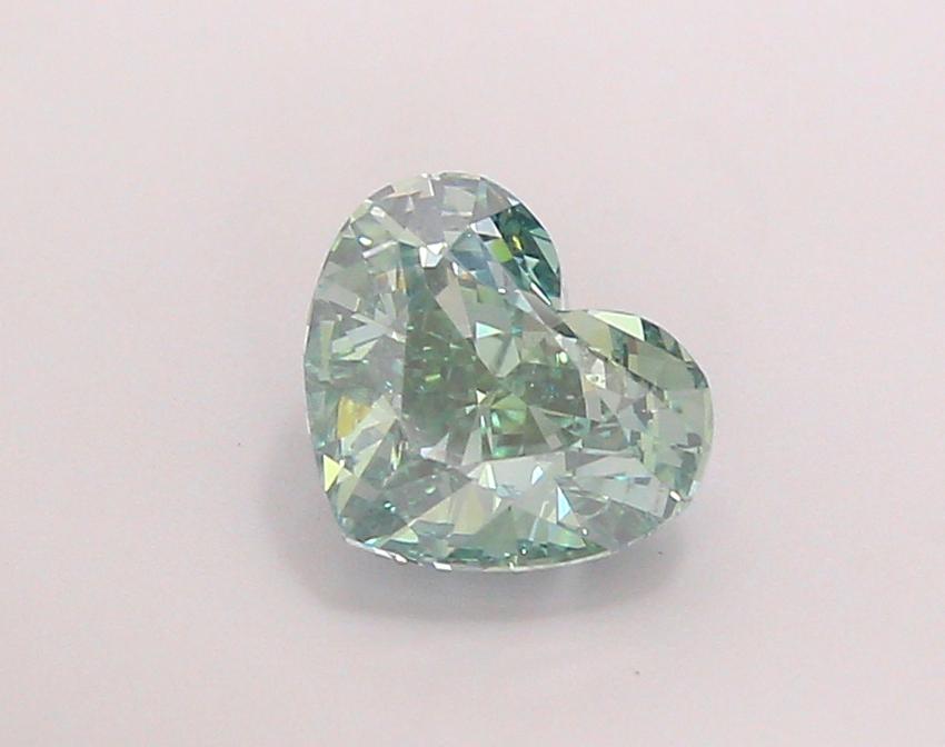 2.13 Ct. Fancy Vivid Green Heart Lab Grown Diamond