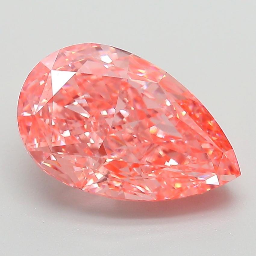 3.62 Ct. Fancy Vivid Pink Pear Lab Grown Diamond