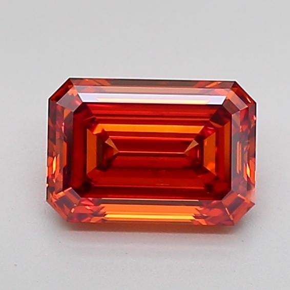 2.08 Ct. Fancy Vivid Orange Emerald Lab Grown Diamond