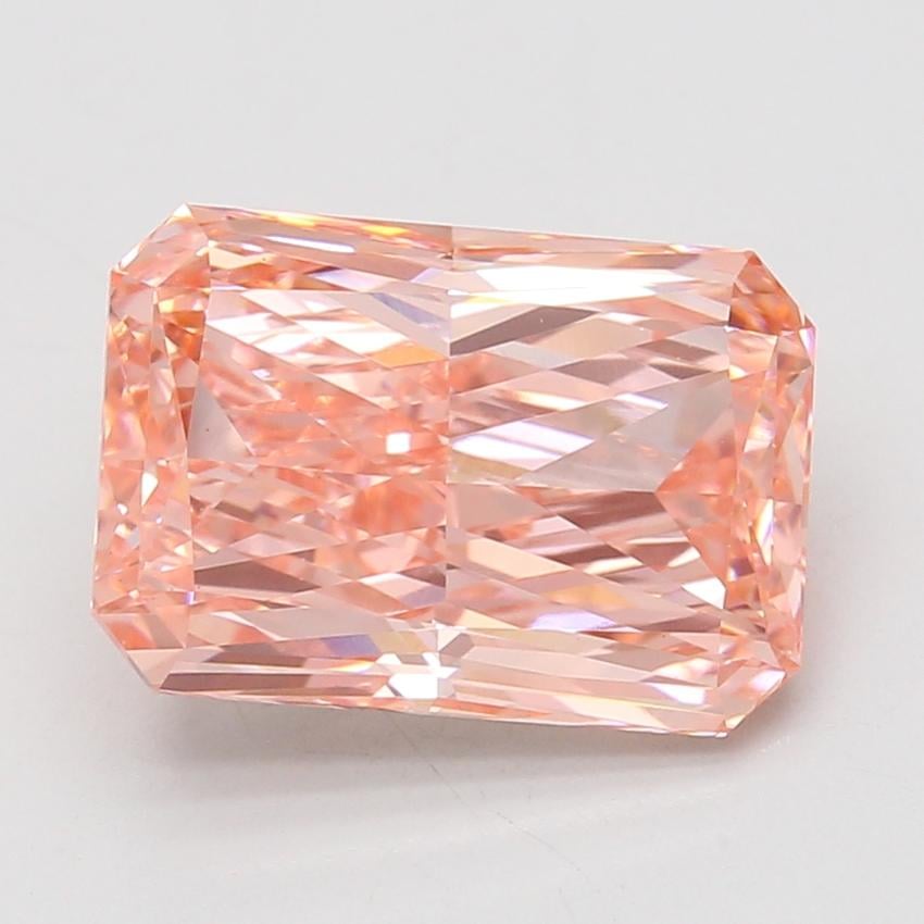 6.09 Ct. Fancy Vivid Pink Radiant Lab Grown Diamond