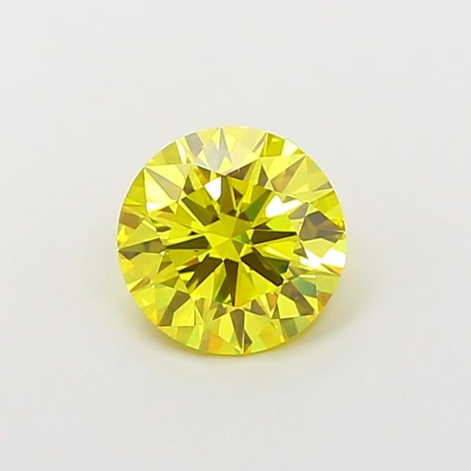 1.02 Ct. Fancy Vivid Yellow Round Lab Grown Diamond