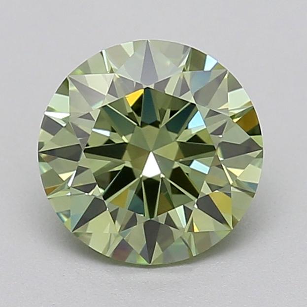 1.00 Ct. Fancy Vivid  Green Round Lab Grown Diamond
