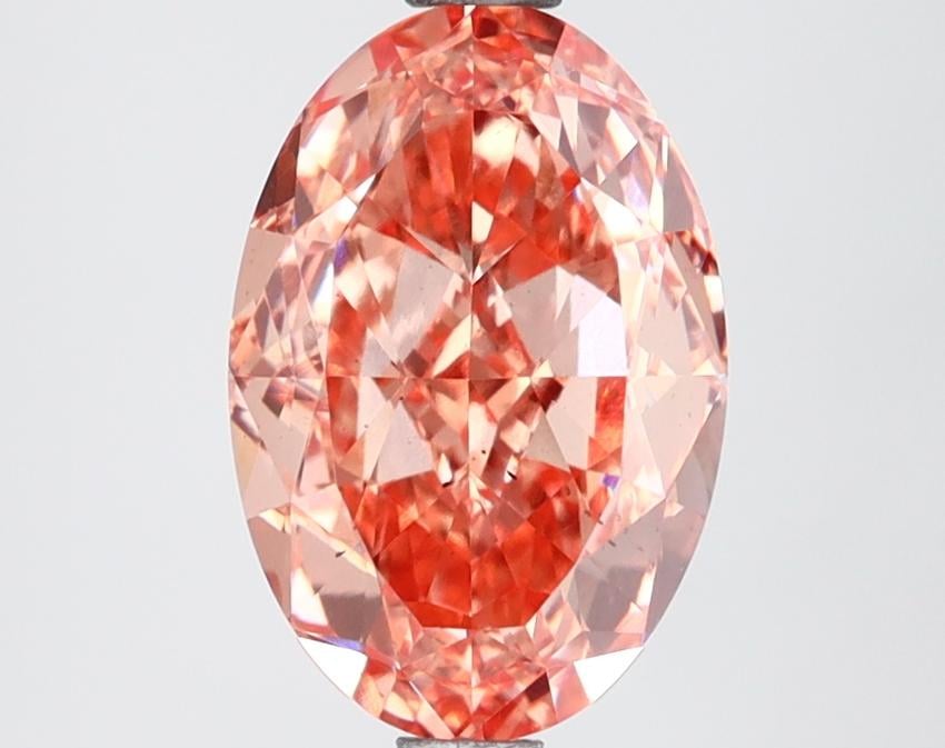 2.50 Ct. Fancy Intense Orangy Pink Oval Lab Grown Diamond