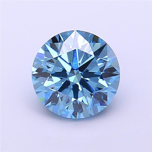 1.56 Ct. Fancy Vivid Blue Round Lab Grown Diamond