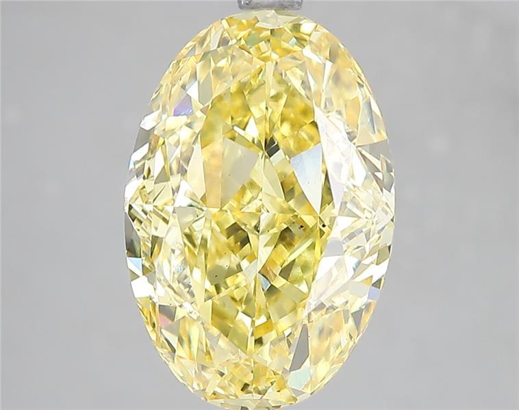 5.19 Ct. Fancy Vivid Yellow Oval Lab Grown Diamond