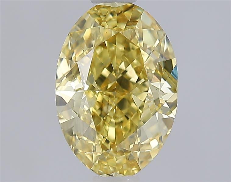 1.57 Ct. Fancy Intense Yellow Oval Lab Grown Diamond