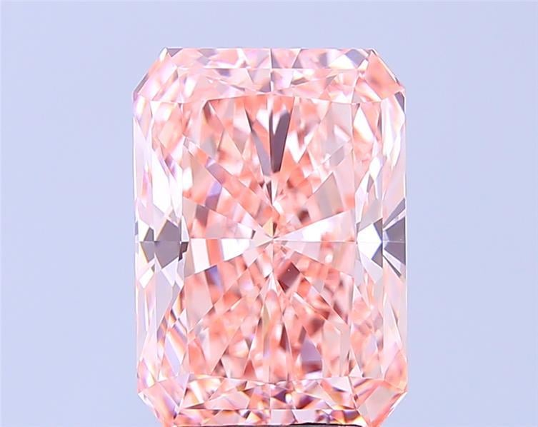 5.08 Ct. Fancy Vivid Pink Radiant Lab Grown Diamond