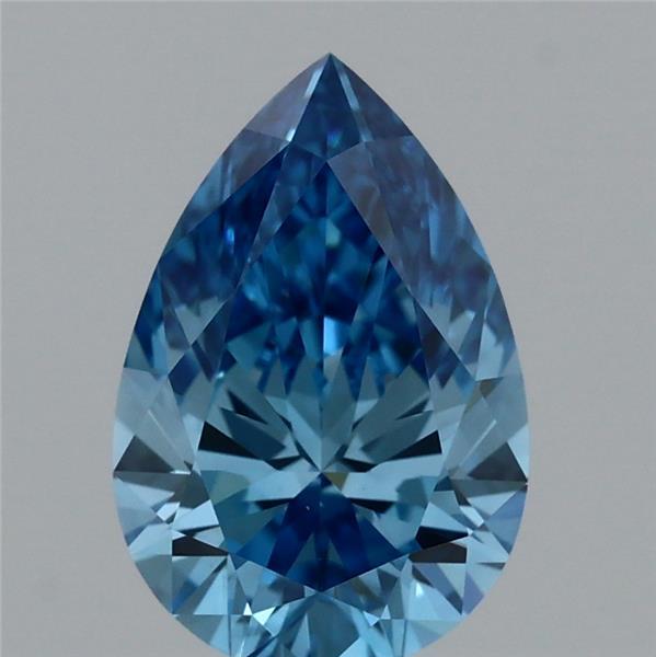 1.21 Ct. Fancy Vivid Blue Pear Lab Grown Diamond