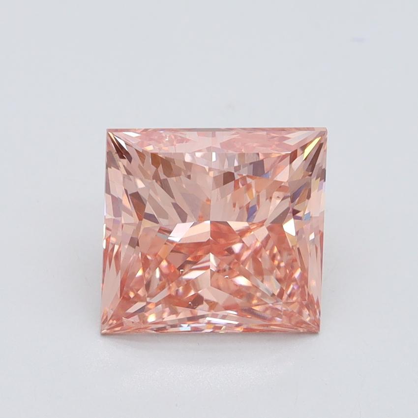 3.02 Ct. Fancy Intense Pink Princess Lab Grown Diamond