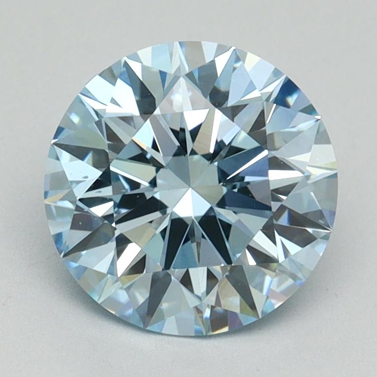 1.91 Ct. Fancy Vivid Blue Round Lab Grown Diamond