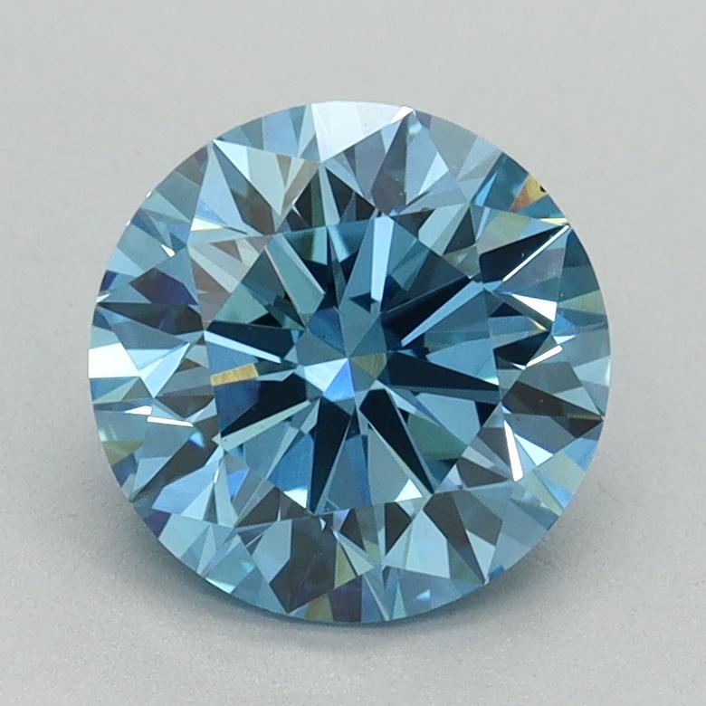 1.78 Ct. Fancy Vivid Blue Round Lab Grown Diamond