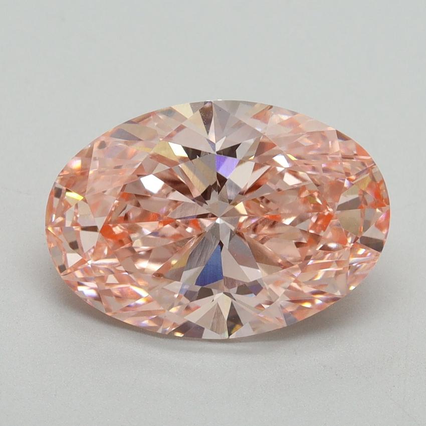 4.05 Ct. Fancy Vivid Pink Oval Lab Grown Diamond