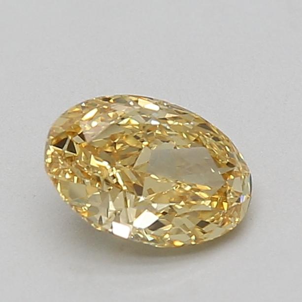 1.02 Ct. Fancy Vivid Yellow Oval Lab Grown Diamond