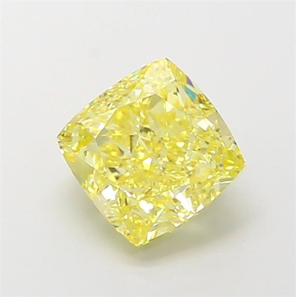 2.02 Ct. Fancy Intense Yellow Cushion Lab Grown Diamond