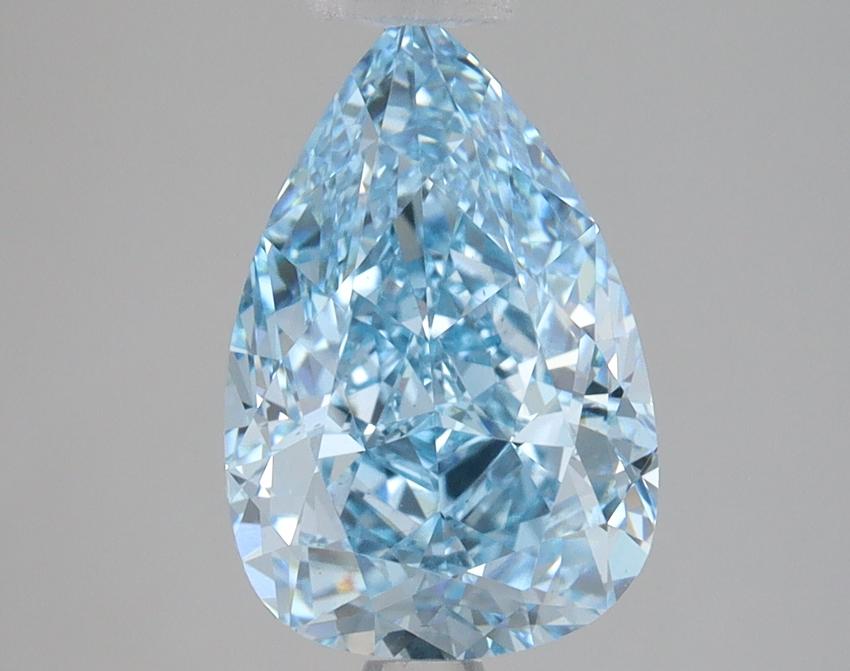 3.08 Ct. Fancy Vivid Blue Pear Lab Grown Diamond