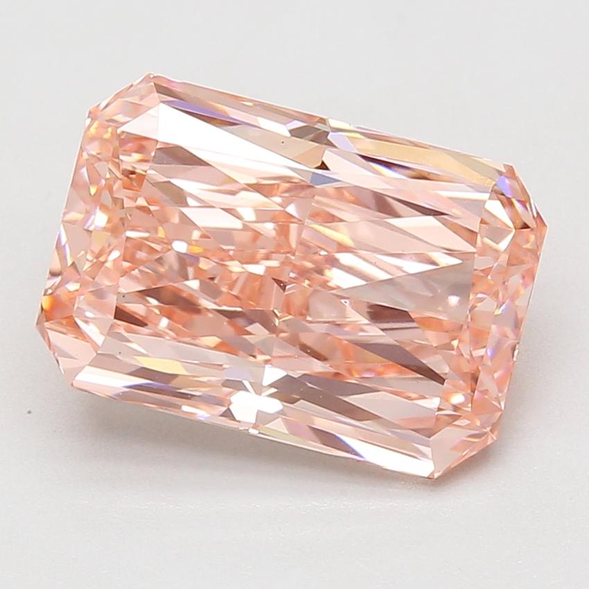 6.07 Ct. Fancy Vivid Pink Radiant Lab Grown Diamond