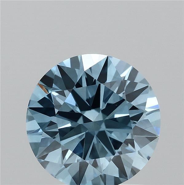 1.57 Ct. Fancy Vivid Blue Round Lab Grown Diamond