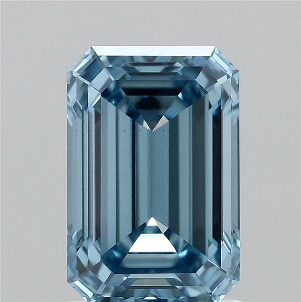 1.61 Ct. Fancy Vivid Blue Emerald Lab Grown Diamond