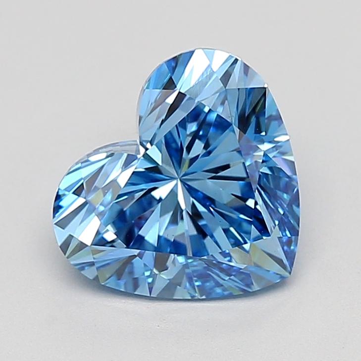 3.07 Ct. Fancy Vivid  Blue Heart Lab Grown Diamond