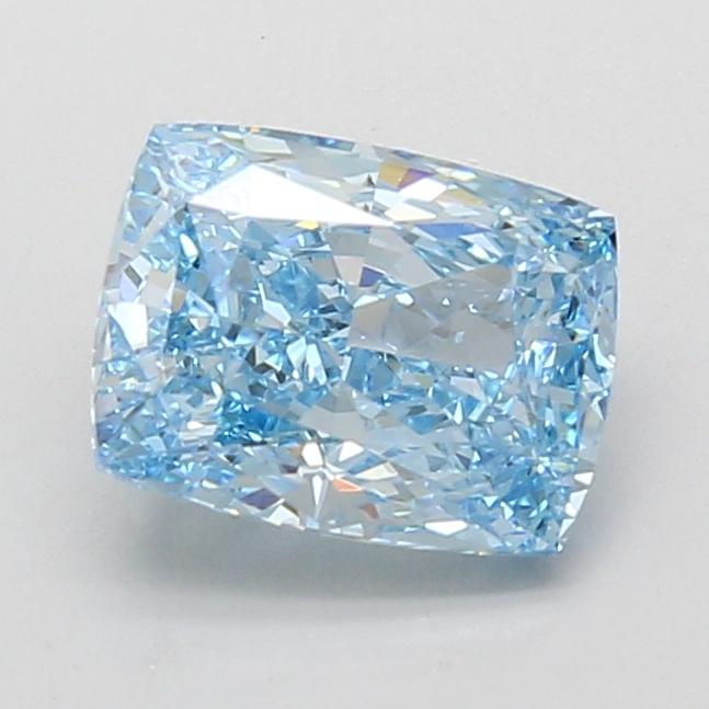 2.05 Ct. Fancy Vivid Blue Cushion Lab Grown Diamond