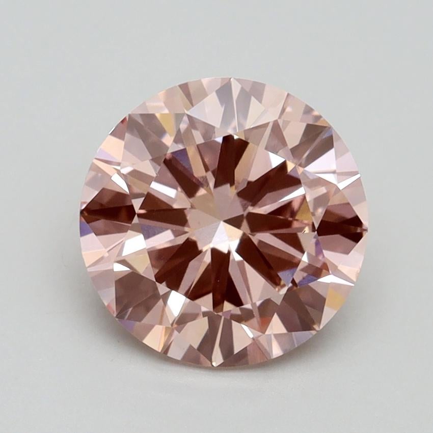 2.70 Ct. Fancy Intense Pink Round Lab Grown Diamond