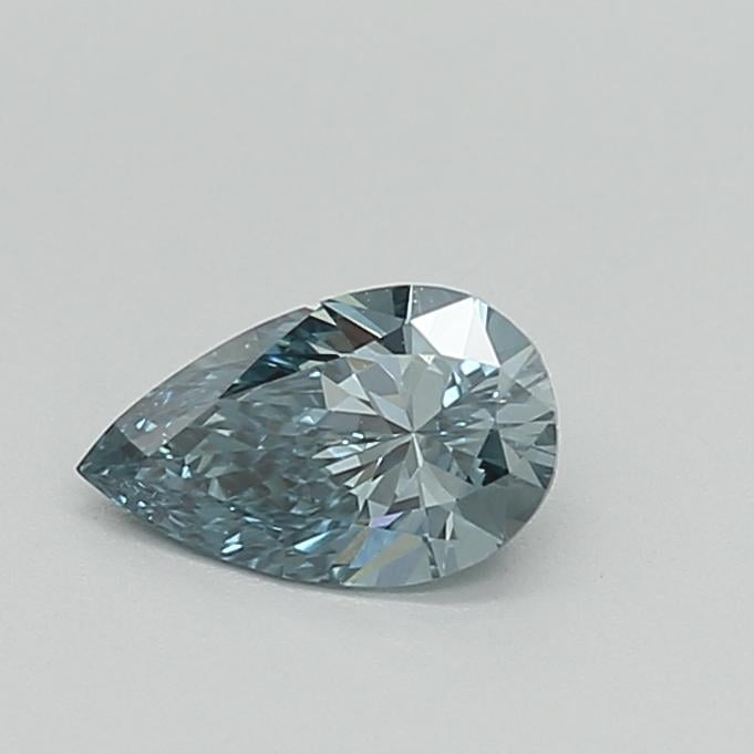 0.50 Ct. Fancy Vivid Greenish Blue Pear Lab Grown Diamond