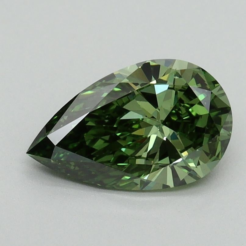 1.05 Ct. Fancy Vivid Green Pear Lab Grown Diamond