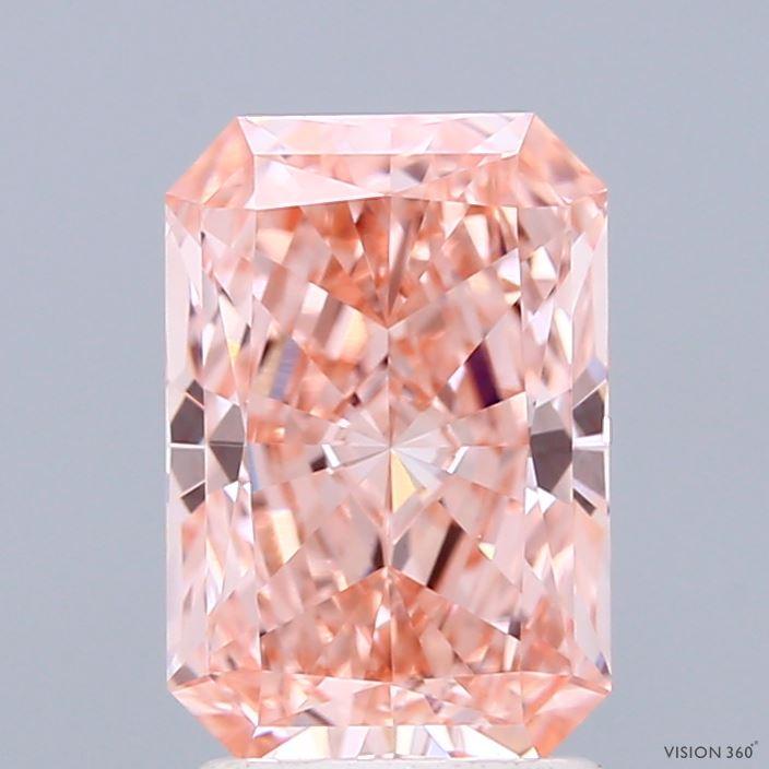 2.06 Ct. Fancy Vivid  Pink Radiant Lab Grown Diamond