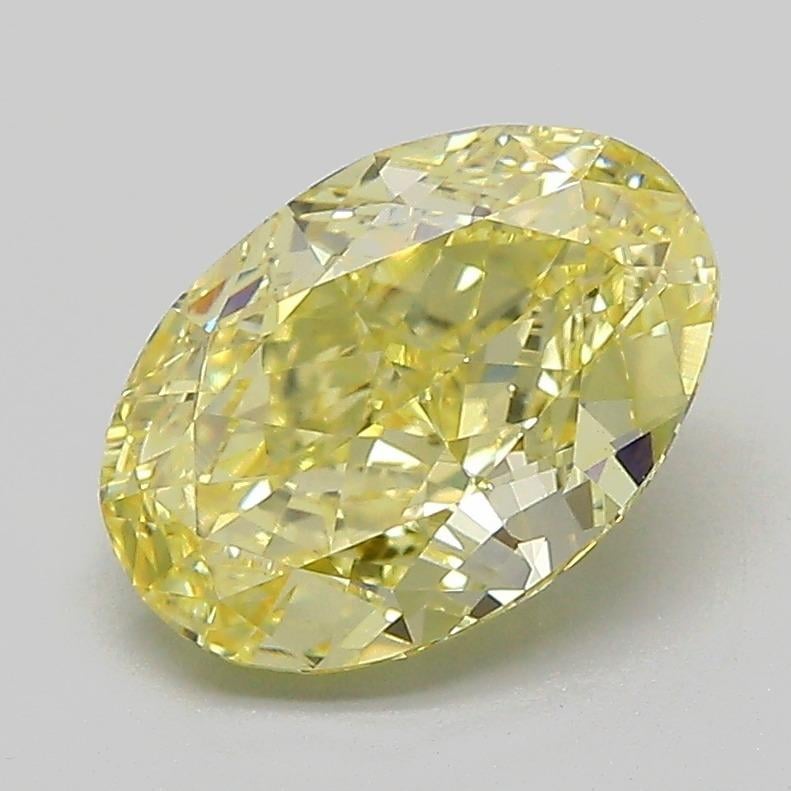 2.01 Ct. Fancy Intense  Yellow Oval Lab Grown Diamond