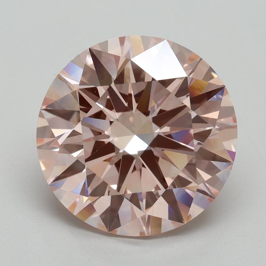 8.71 Ct. Fancy Vivid Pink Round Lab Grown Diamond