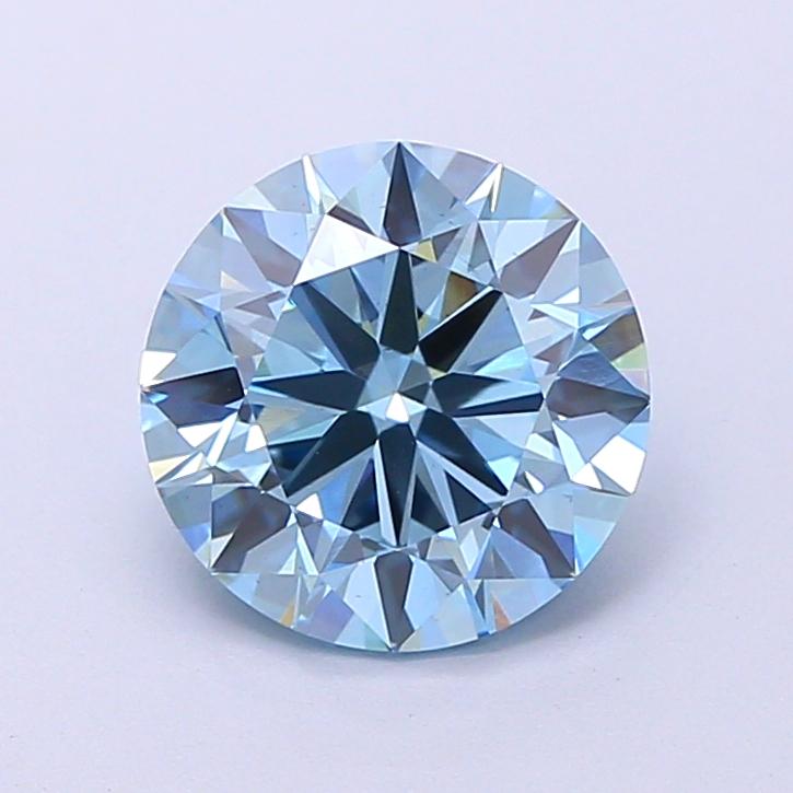 2.53 Ct. Fancy Vivid  Blue Round Lab Grown Diamond