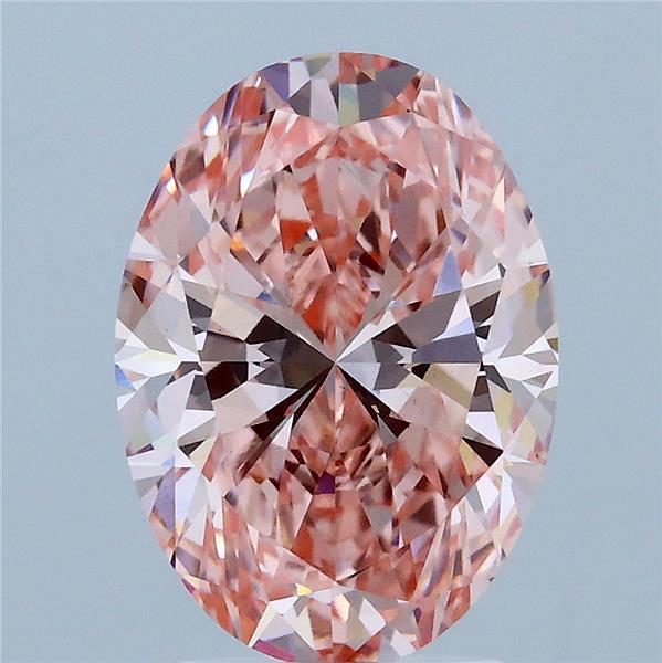 2.87 Ct. Fancy Vivid Pink Oval Lab Grown Diamond