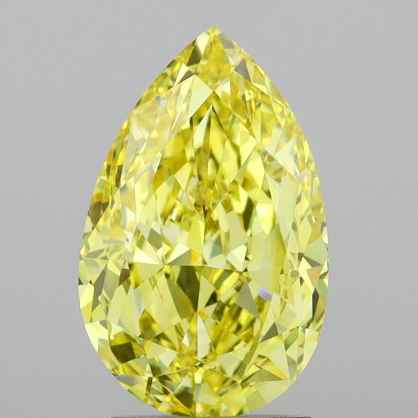 3.07 Ct. Fancy Intense Pear Lab Grown Diamond