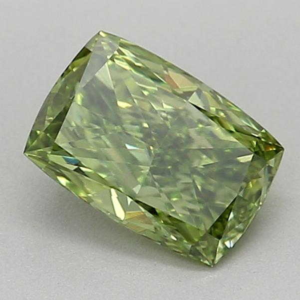 0.56 Ct. Fancy Vivid Green Cushion Lab Grown Diamond