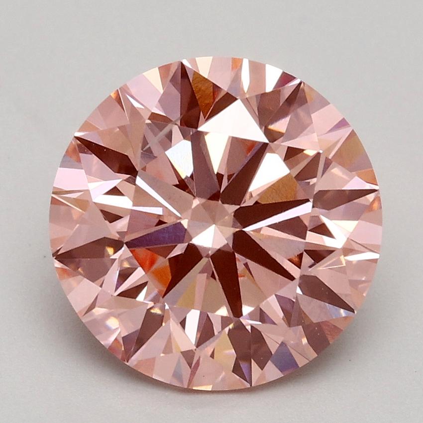 2.70 Ct. Fancy Intense Pink Round Lab Grown Diamond