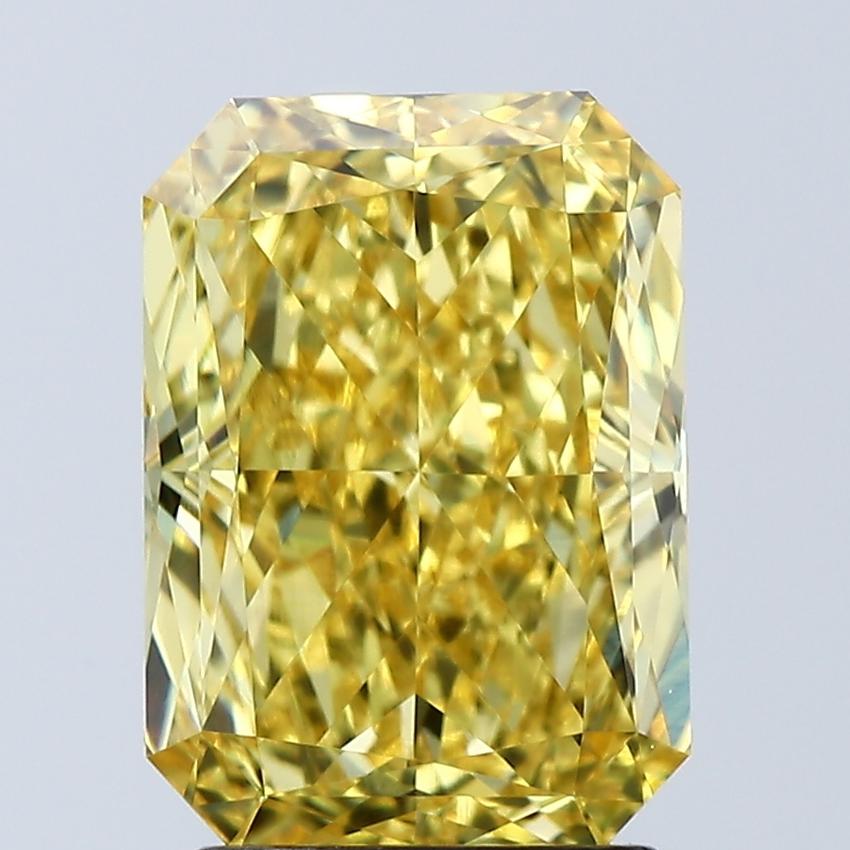 3.03 Ct. Fancy Vivid Yellow Radiant Lab Grown Diamond