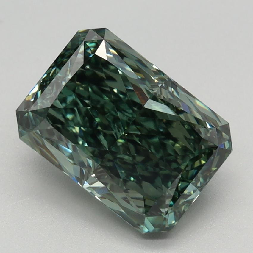 2.39 Ct. Fancy Green Radiant Lab Grown Diamond