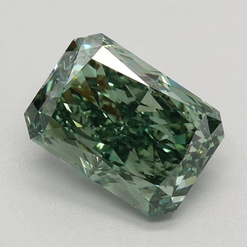 1.52 Ct. Fancy Vivid Green Radiant Lab Grown Diamond