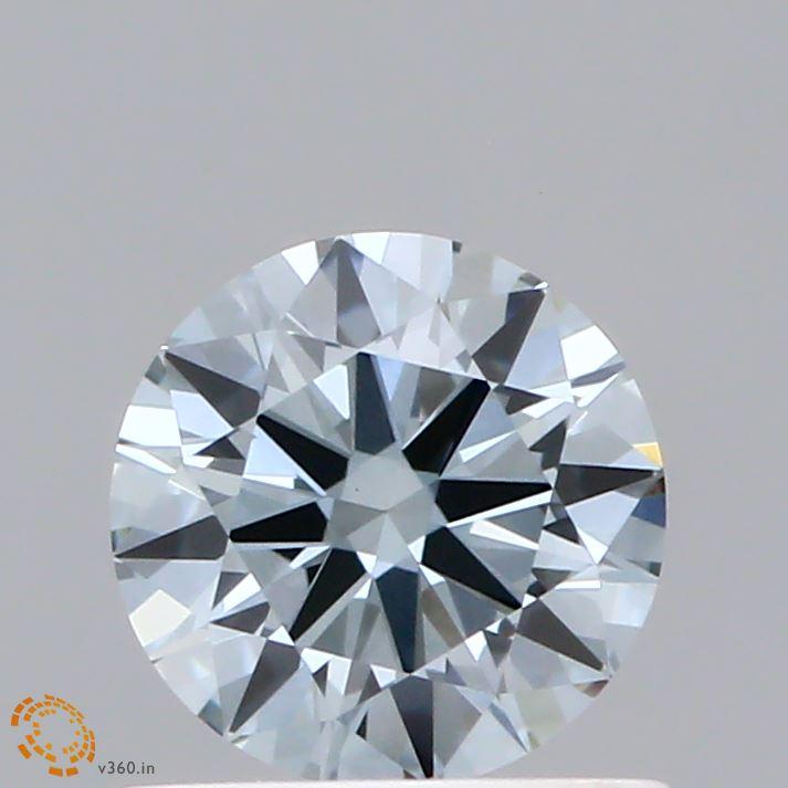 0.75 Ct. Fancy Intense Greenish Blue Round Lab Grown Diamond