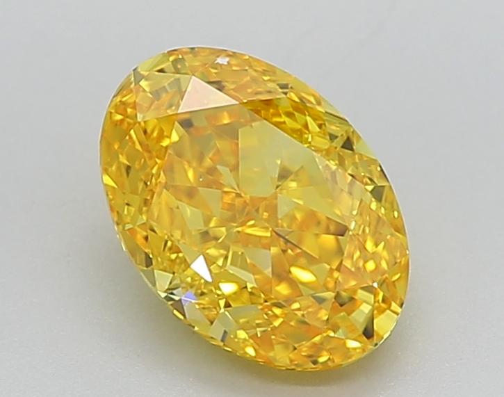 2.08 Ct. Fancy Vivid Yellow Oval Lab Grown Diamond