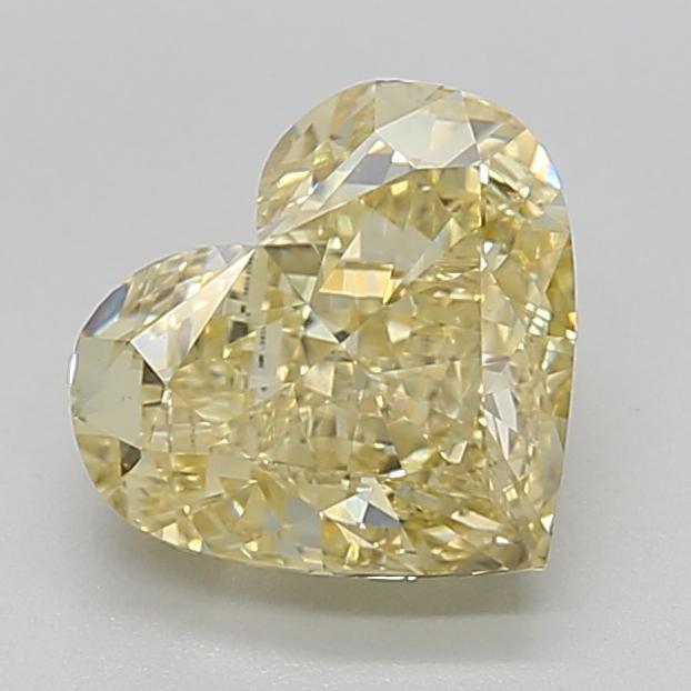 2.91 Ct. Fancy Vivid  Yellow Heart Lab Grown Diamond