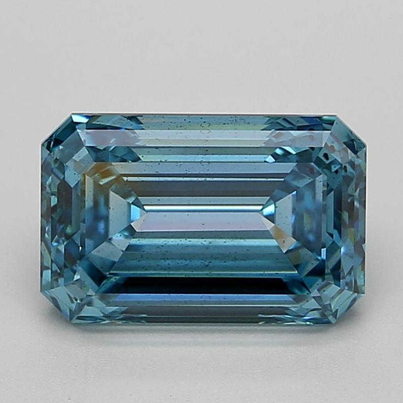 5.07 Ct. Fancy Vivid  Blue Emerald Lab Grown Diamond