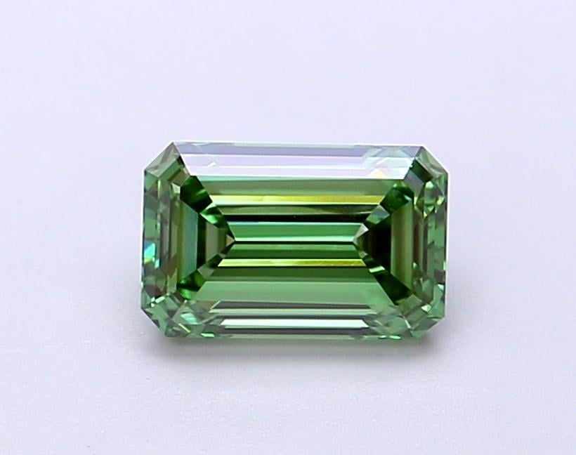 1.16 Ct. Fancy Vivid  Green Emerald Lab Grown Diamond