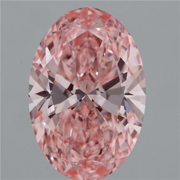 9.16 Ct. Fancy Vivid Pink Oval Lab Grown Diamond